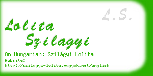 lolita szilagyi business card